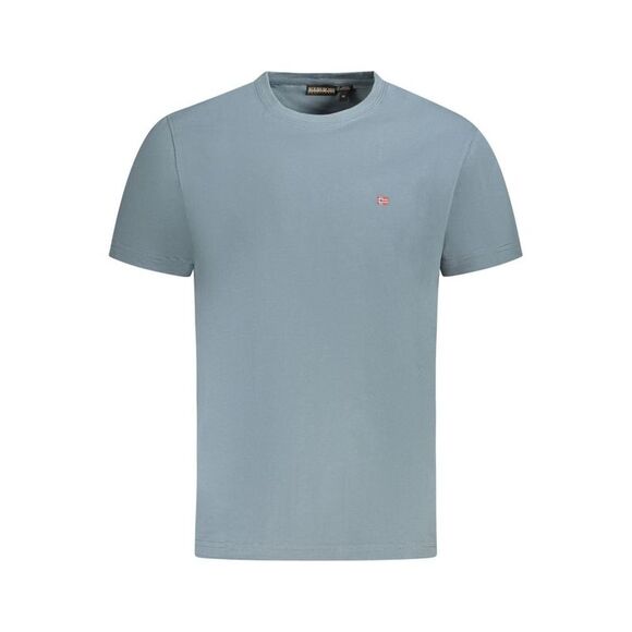 Napapijri Short Sleeve Crew Neck TShirt Men Gray T-Shirts